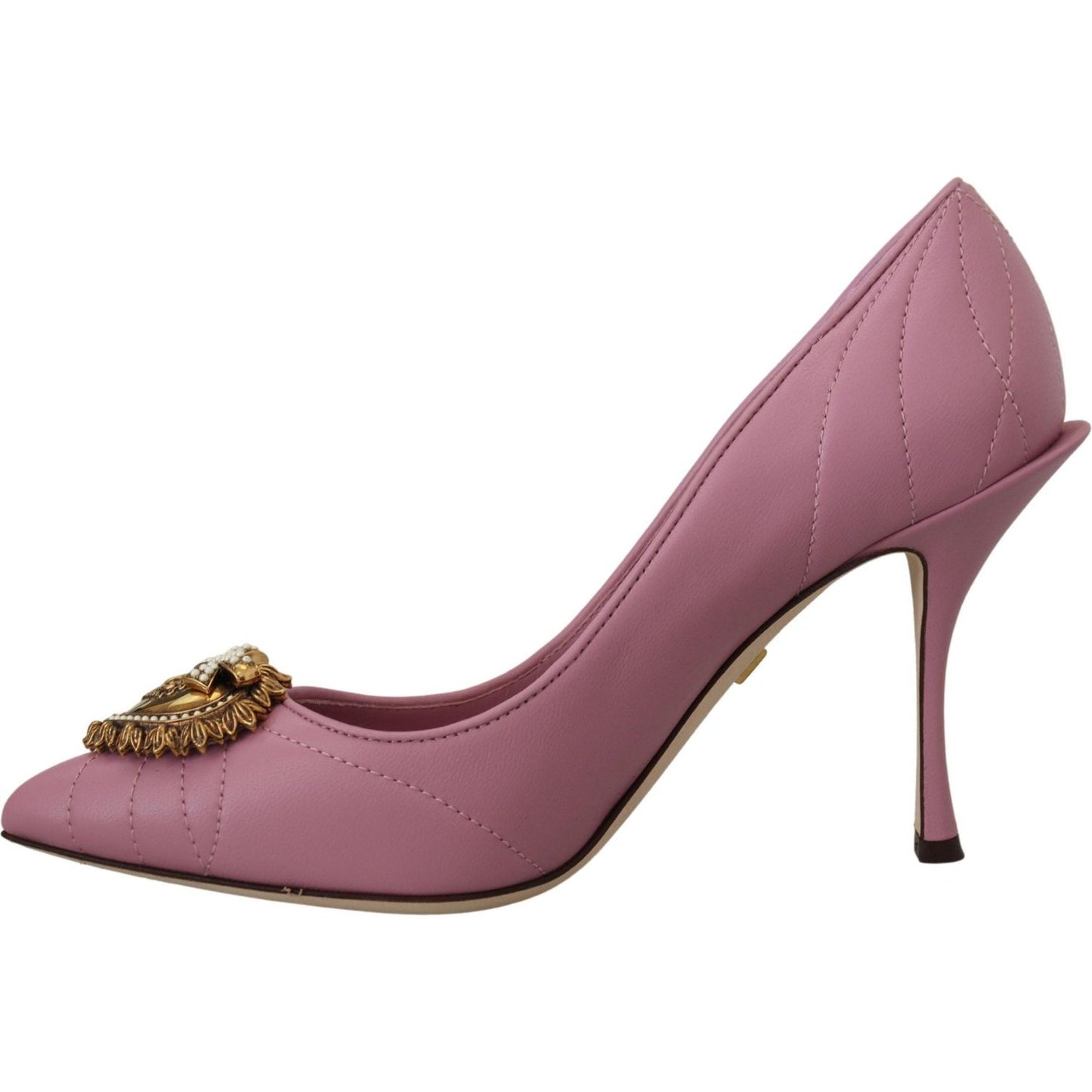 Devotion Leather Heels in Pink