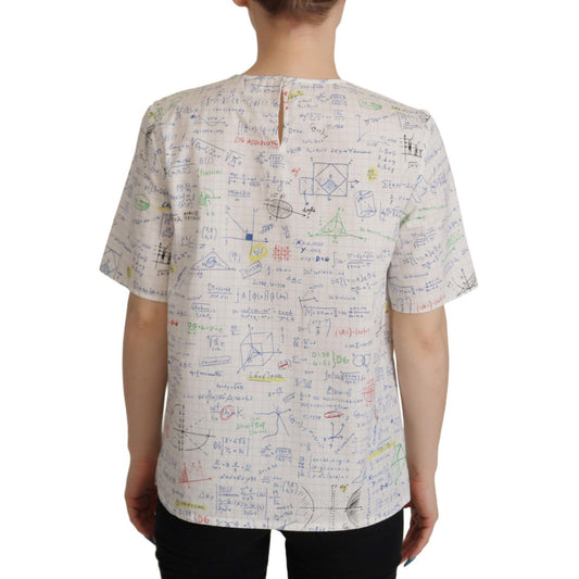 Algebra Print Round Neck Cotton Tee