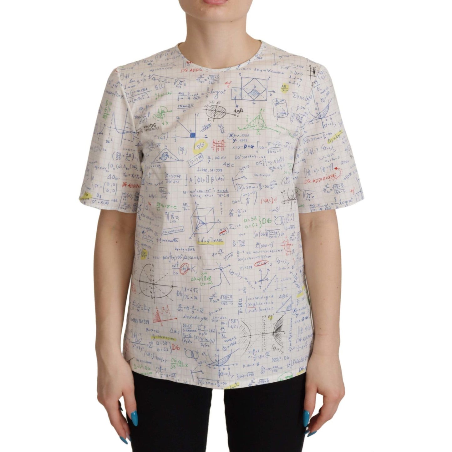 Algebra Print Round Neck Cotton Tee