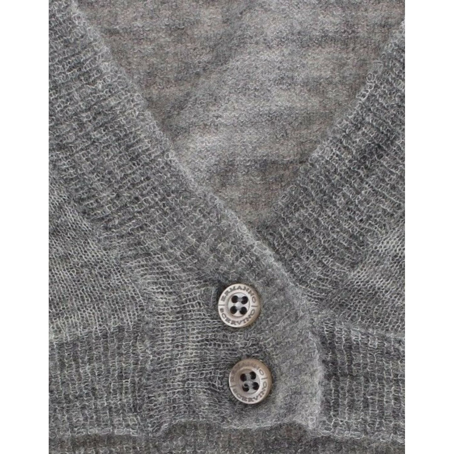 Ermanno Scervino Chic Alpaca Wool Blend Bolero lingerie-knit-gray-bolero-sweater-cardigan