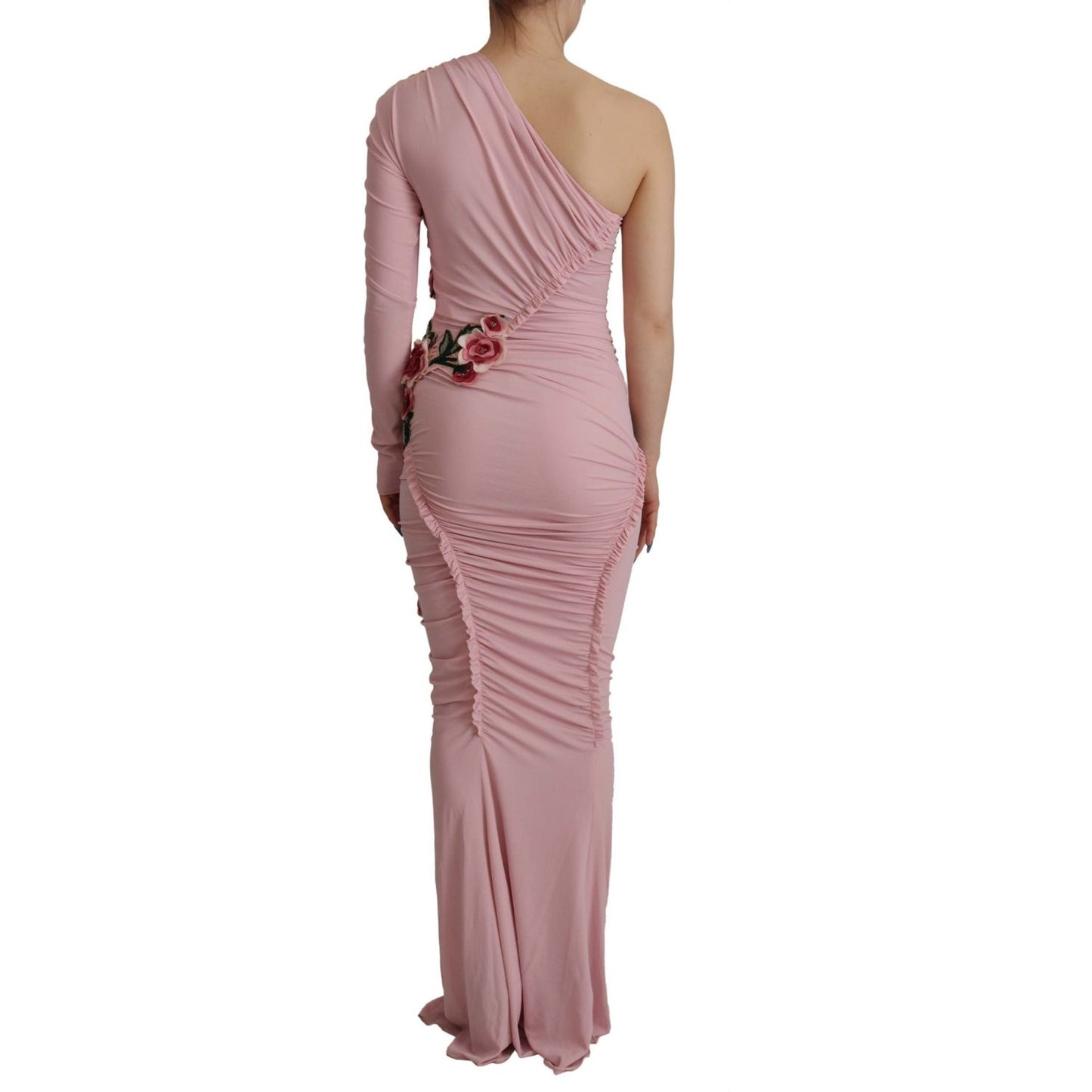 Elegant Pink One Shoulder Bodycon Dress