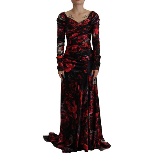 Elegant Floral A-Line Sheath Dress Dolce & Gabbana