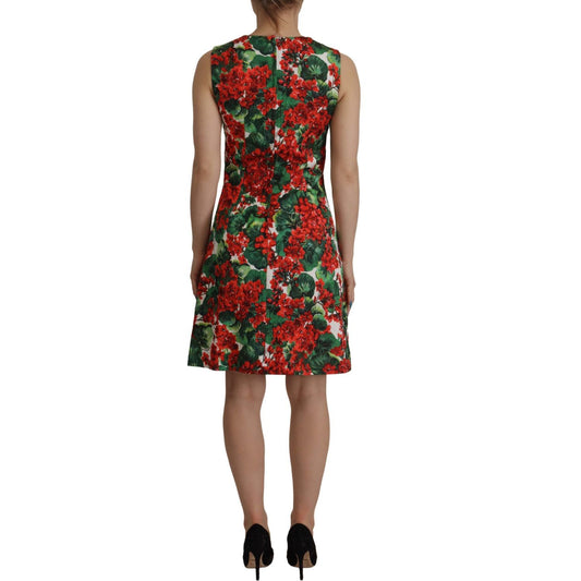 Multicolor Floral A-Line Dress Dolce & Gabbana