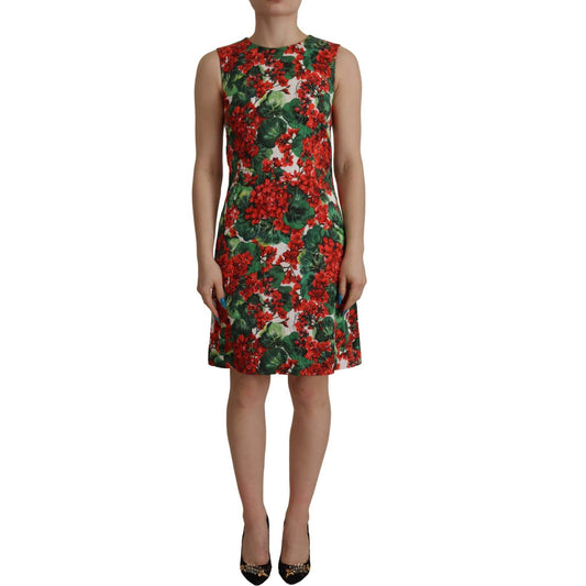 Multicolor Floral A-Line Dress Dolce & Gabbana