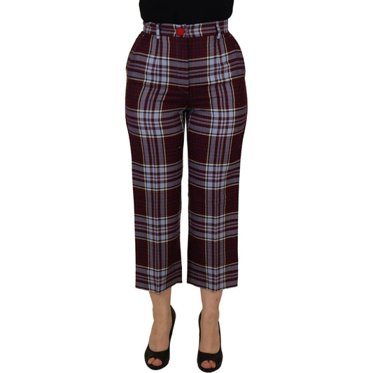 Elegant High Waist Wool-Blend Trousers