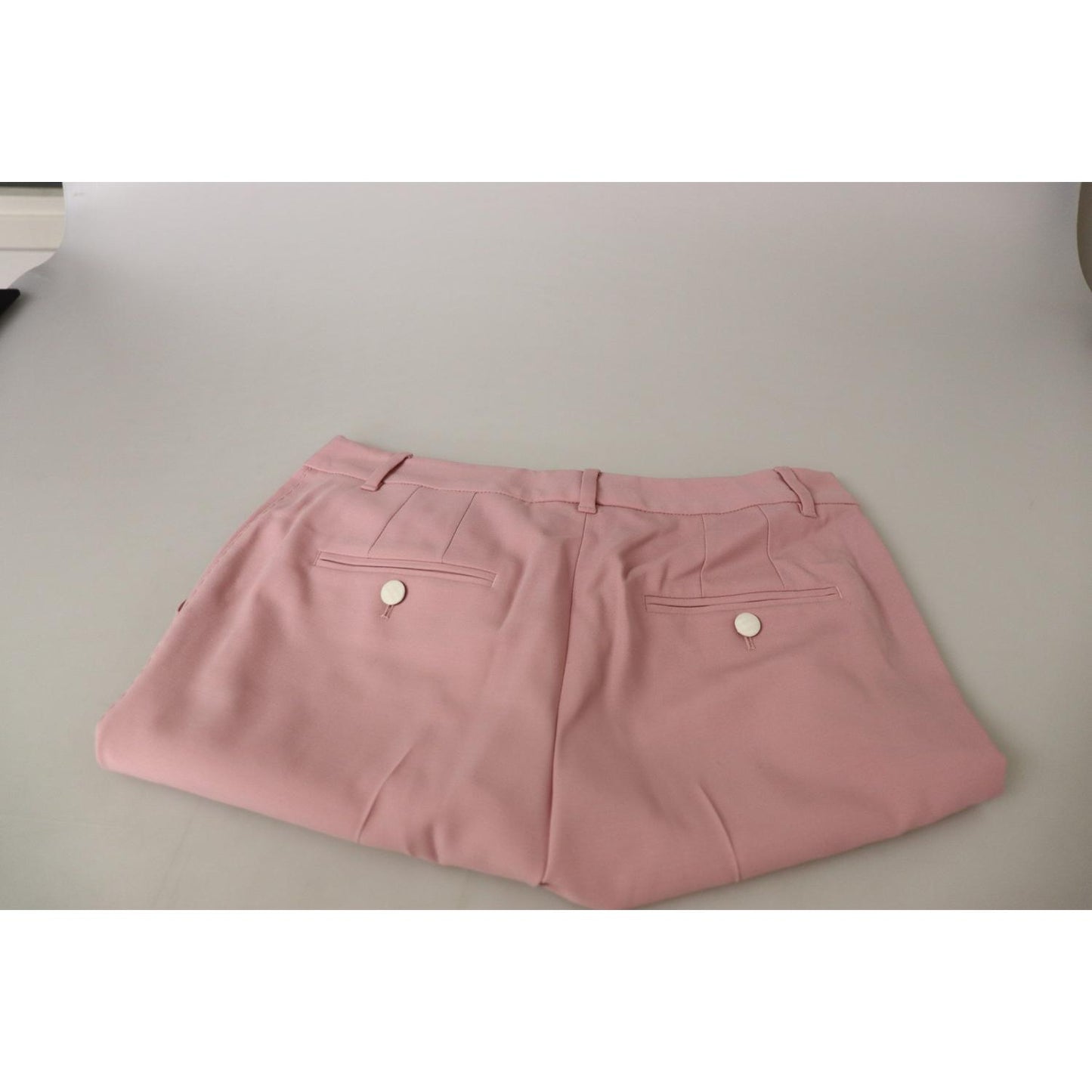 Chic MidWaist Virgin Wool Pink Pants