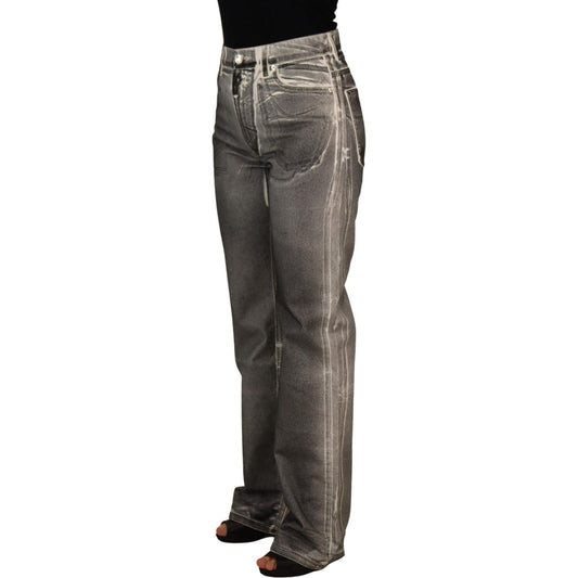 High Waist Grey Denim Elegance Dolce & Gabbana