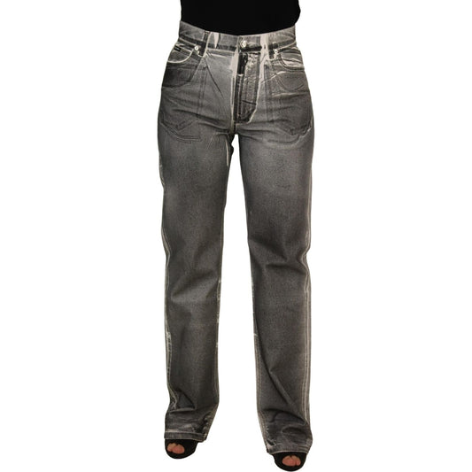 High Waist Grey Denim Elegance Dolce & Gabbana