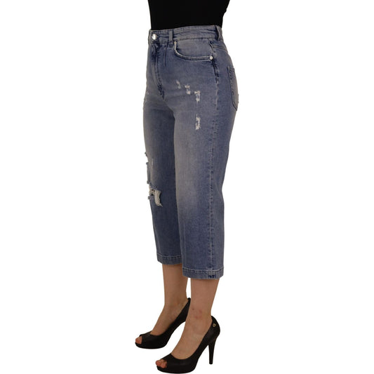 High Waist Skinny Denim Jeans - Blue Dolce & Gabbana