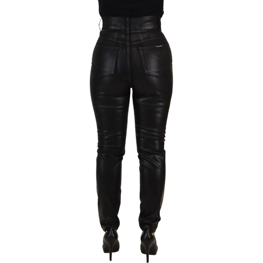 Chic High Waist Skinny Black Pants