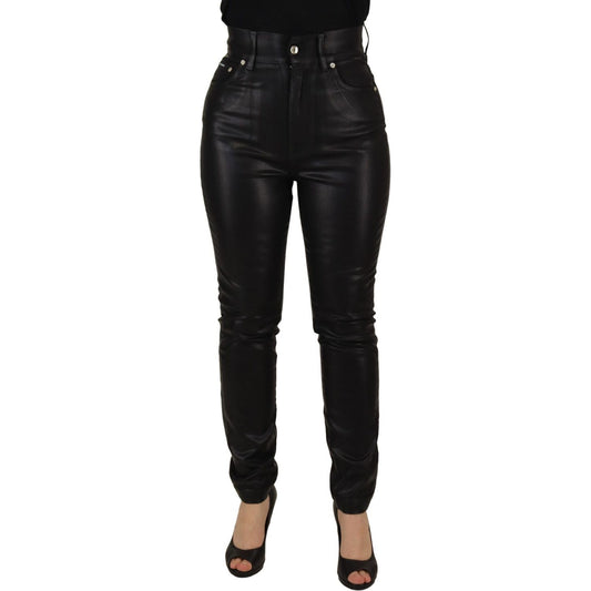 Chic High Waist Skinny Black Pants