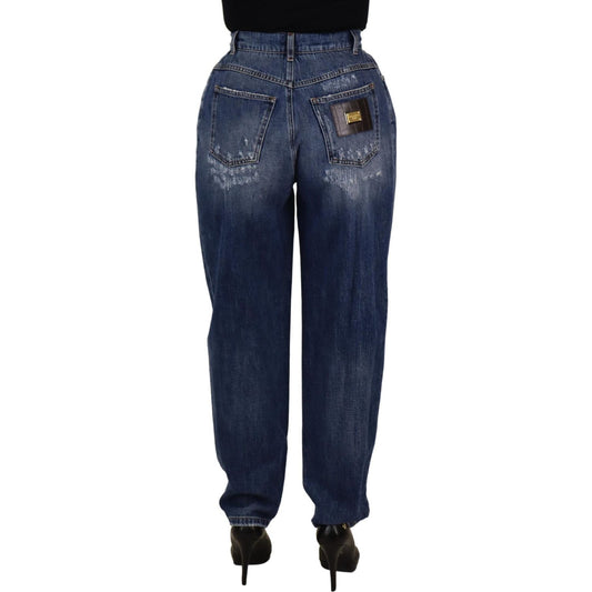 High Waist Skinny Denim Jeans - Chic Blue Washed