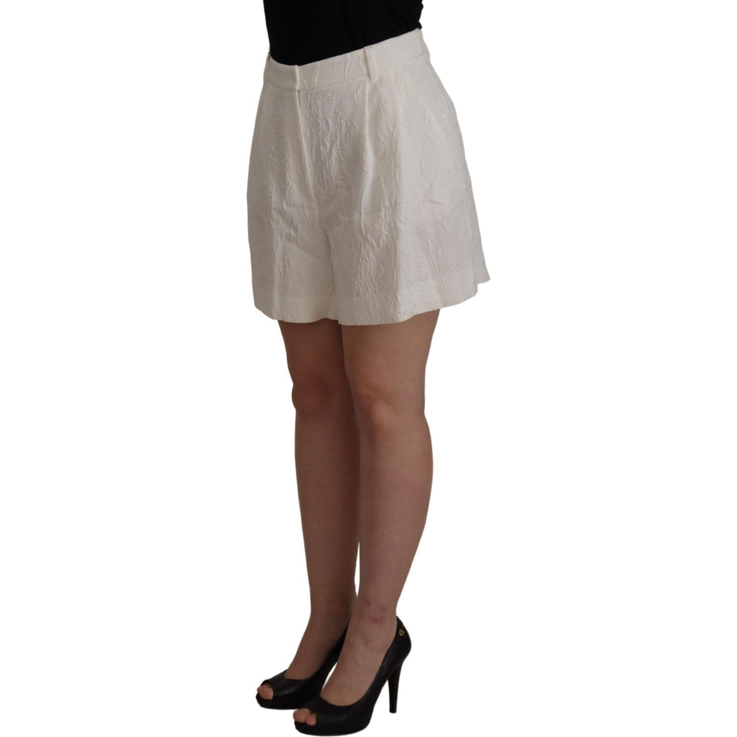 Elegant High Waist White Culotte Shorts