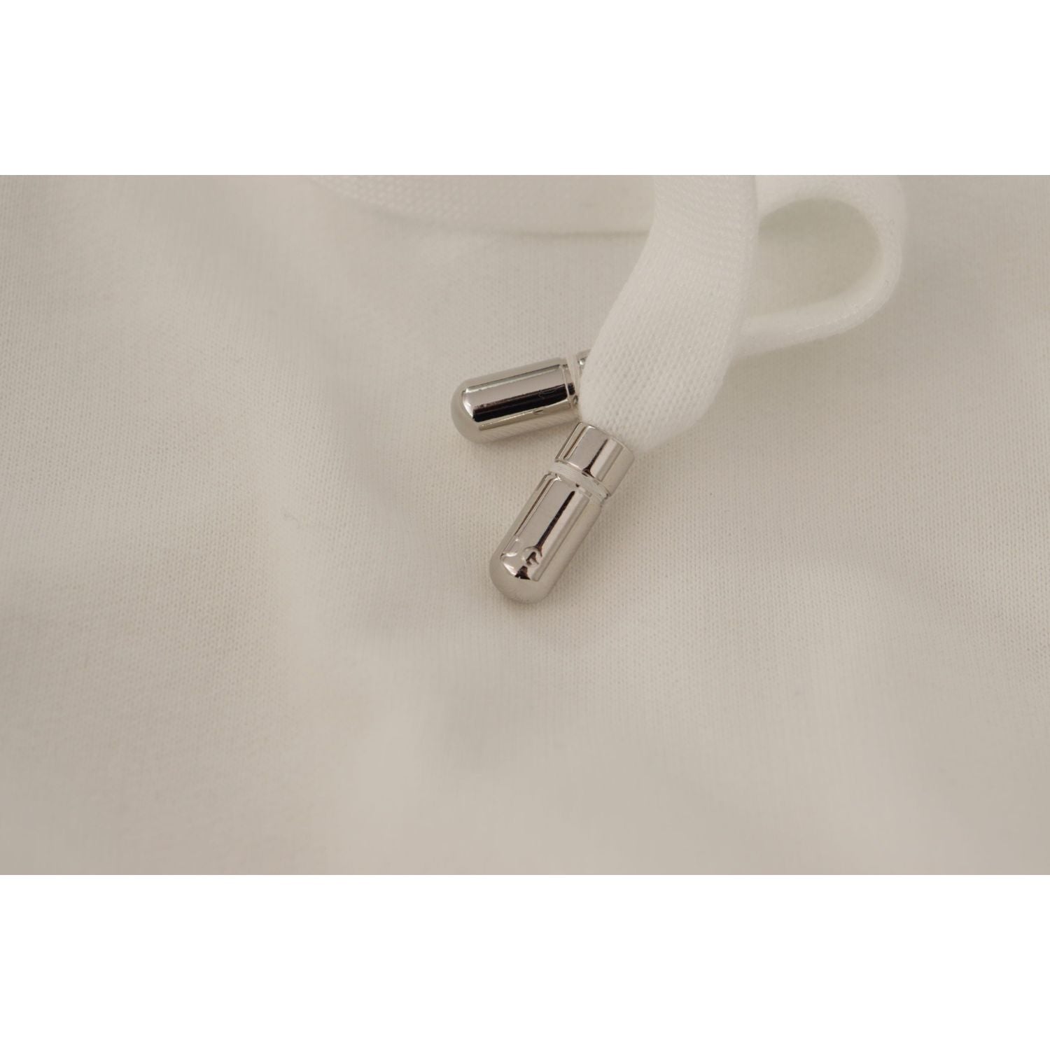 Dolce & Gabbana White Hoodie Pullover Embroidered Sweater