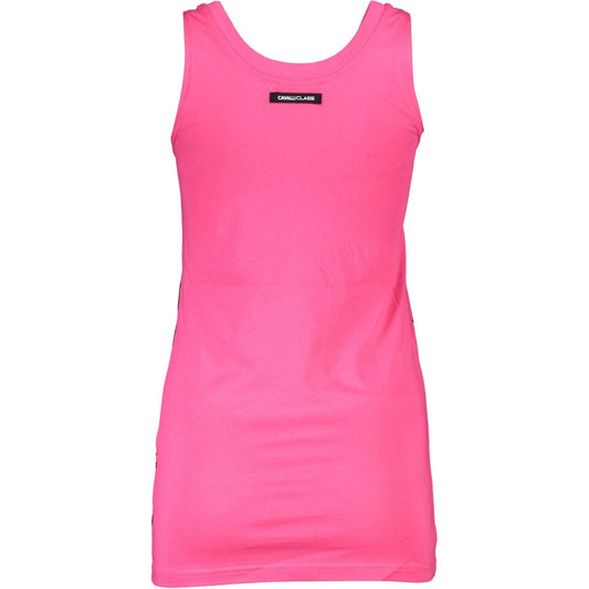 Elegant Pink Wide-Shoulder Tank Top