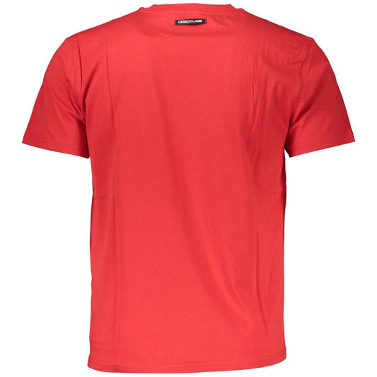 Elegant Red Printed Tee with Classic Appeal