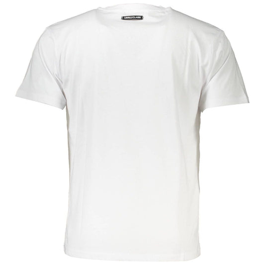 Elegant White Print Logo Tee