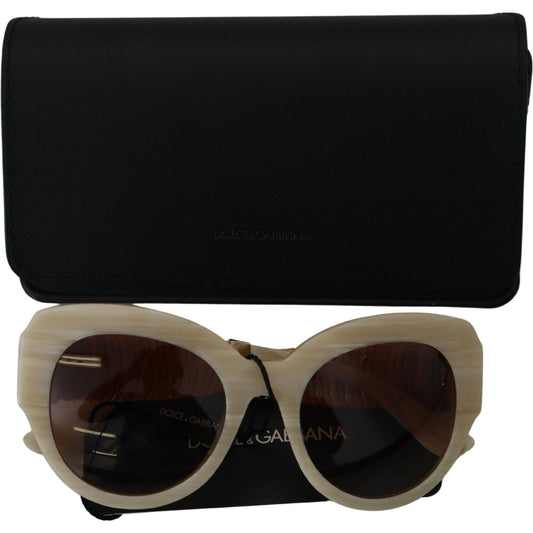 Dolce & Gabbana Beige Chic Acetate Women's Sunglasses Dolce & Gabbana