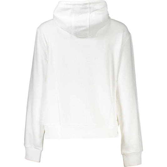 Elegant White Hooded Sweatshirt Cavalli Class