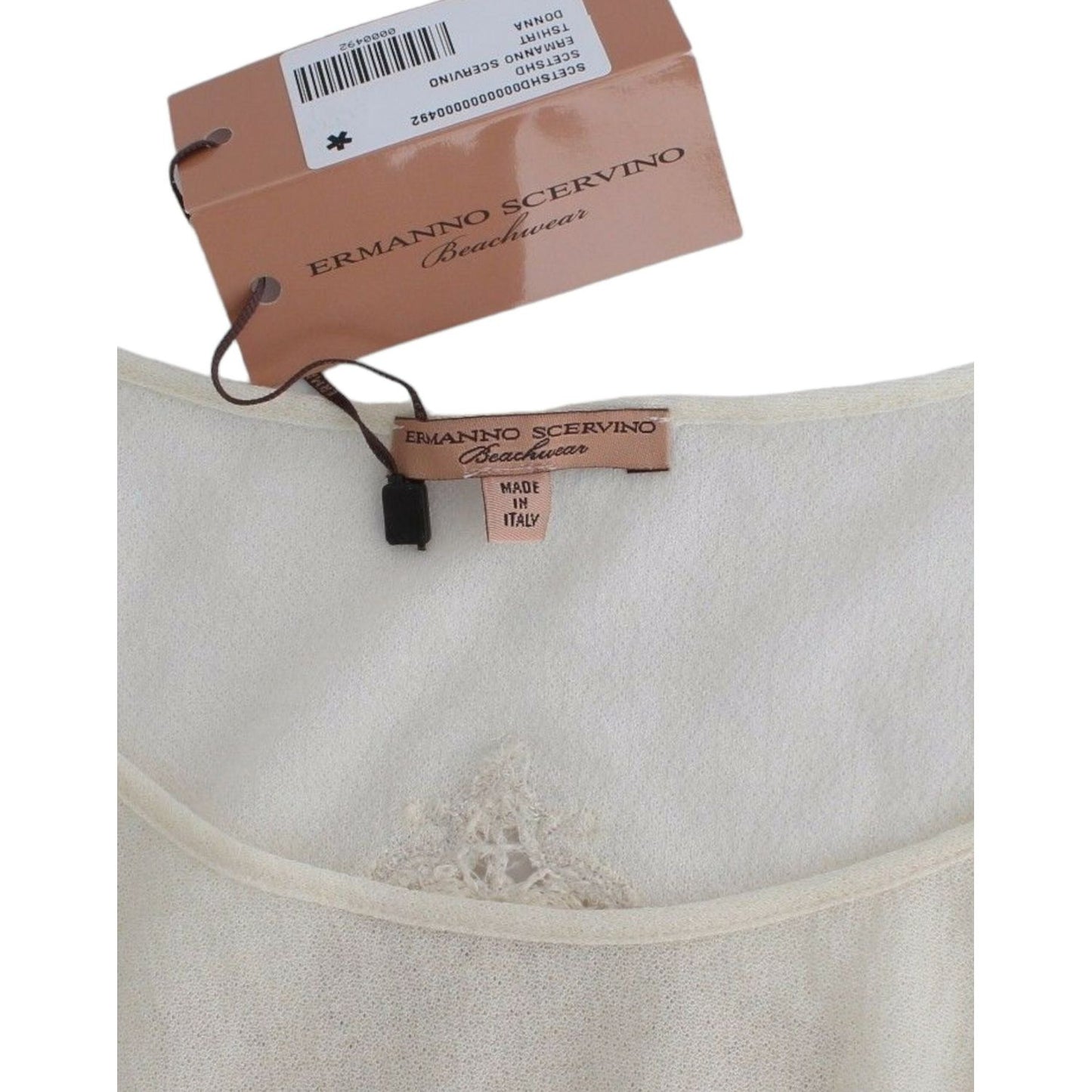 Ermanno ScervinoElegant White Cotton Short Sleeve BlouseMcRichard Designer Brands£109.00