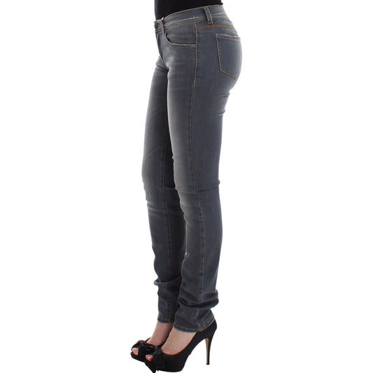 Ermanno Scervino Chic Gray Slim-Fit Skinny Jeans gray-slim-jeans-denim-pants-skinny-leg-stretch