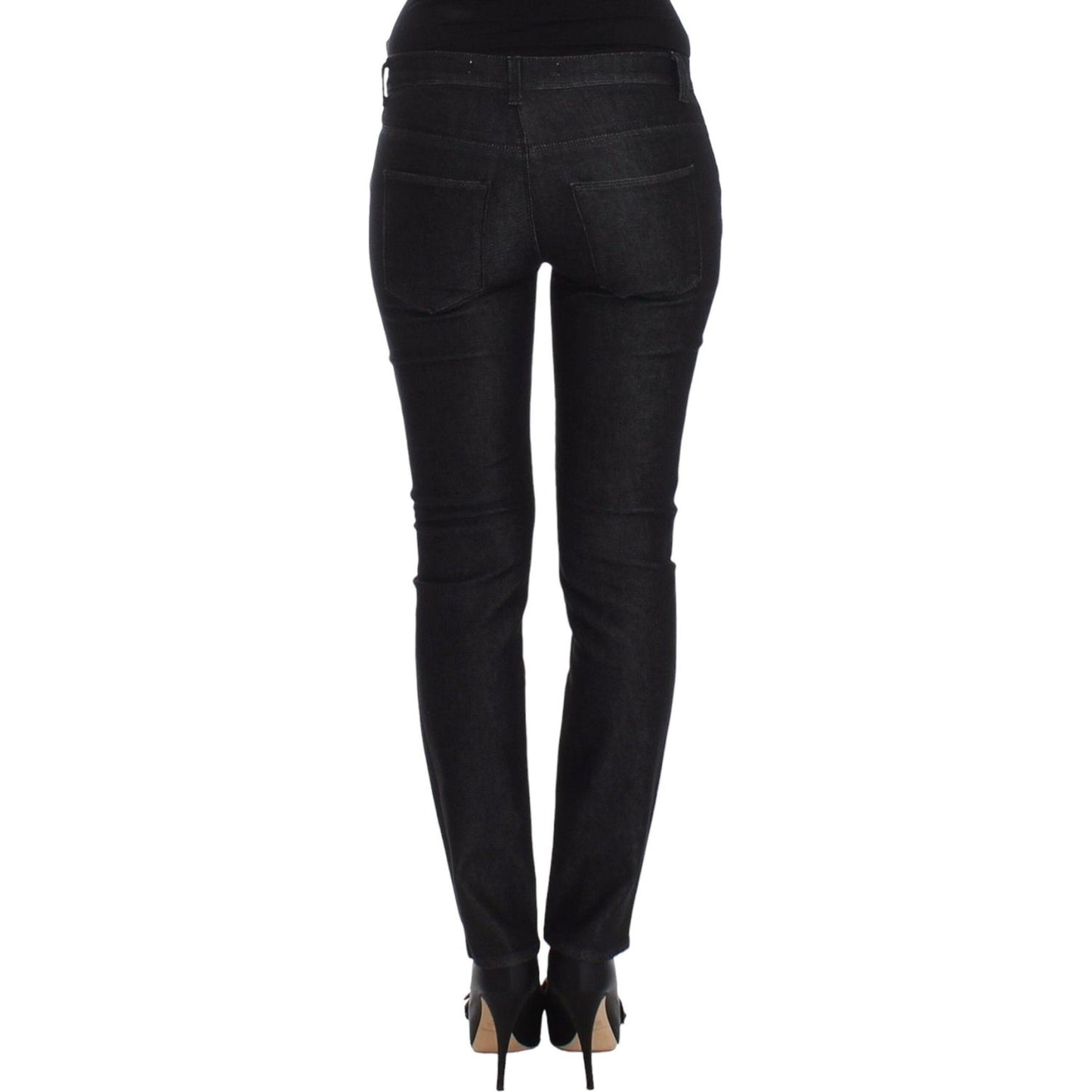 Ermanno Scervino Chic Black Skinny Jeans - Elegant & Slim Fit Jeans & Pants black-slim-jeans-denim-pants-skinny-leg-stretch