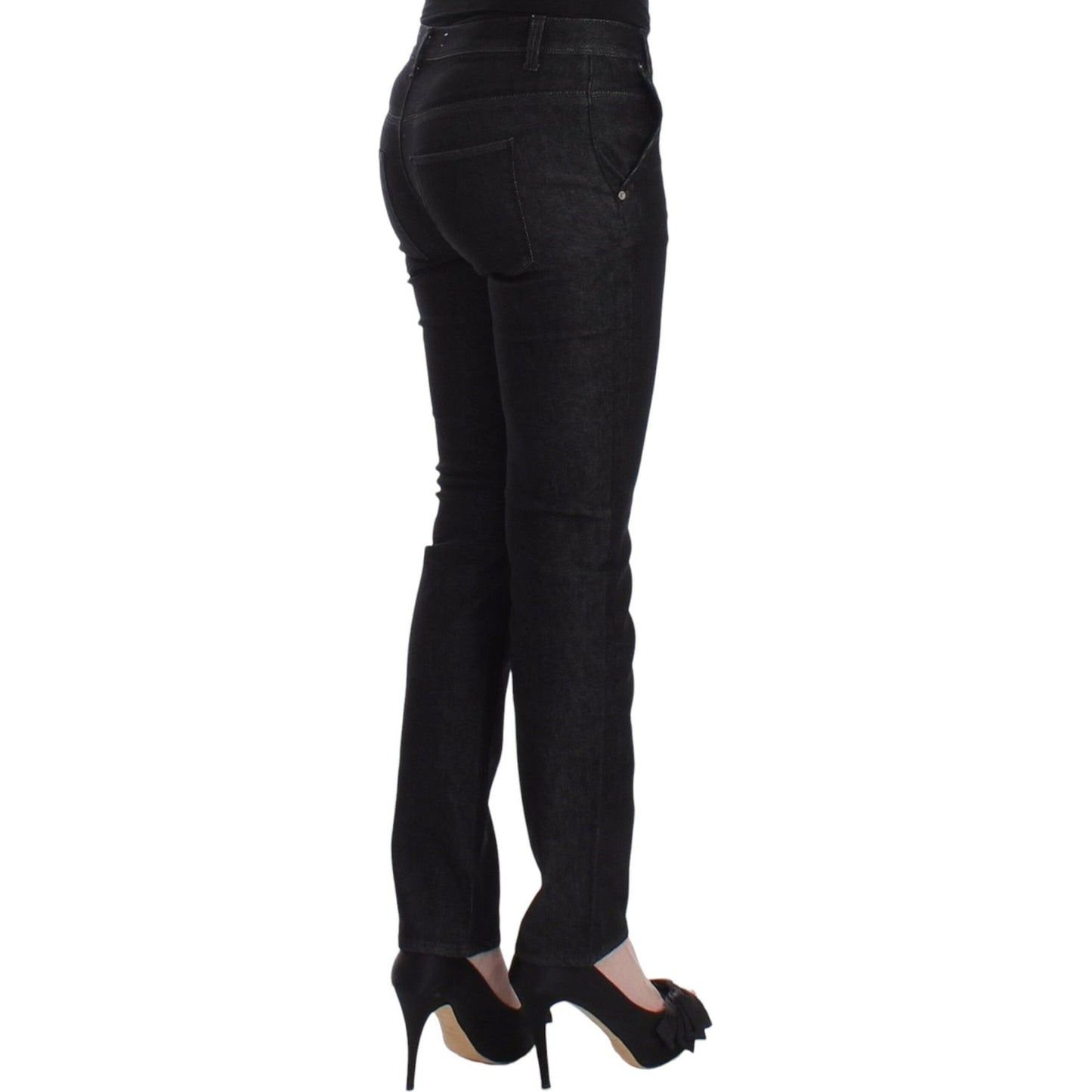 Ermanno Scervino Chic Black Skinny Jeans - Elegant & Slim Fit Jeans & Pants black-slim-jeans-denim-pants-skinny-leg-stretch