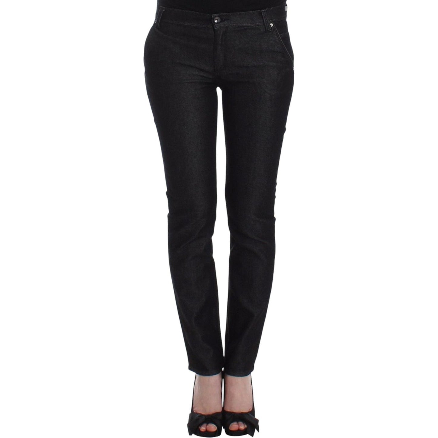 Ermanno Scervino | Chic Black Skinny Jeans - Elegant & Slim Fit| McRichard Designer Brands   