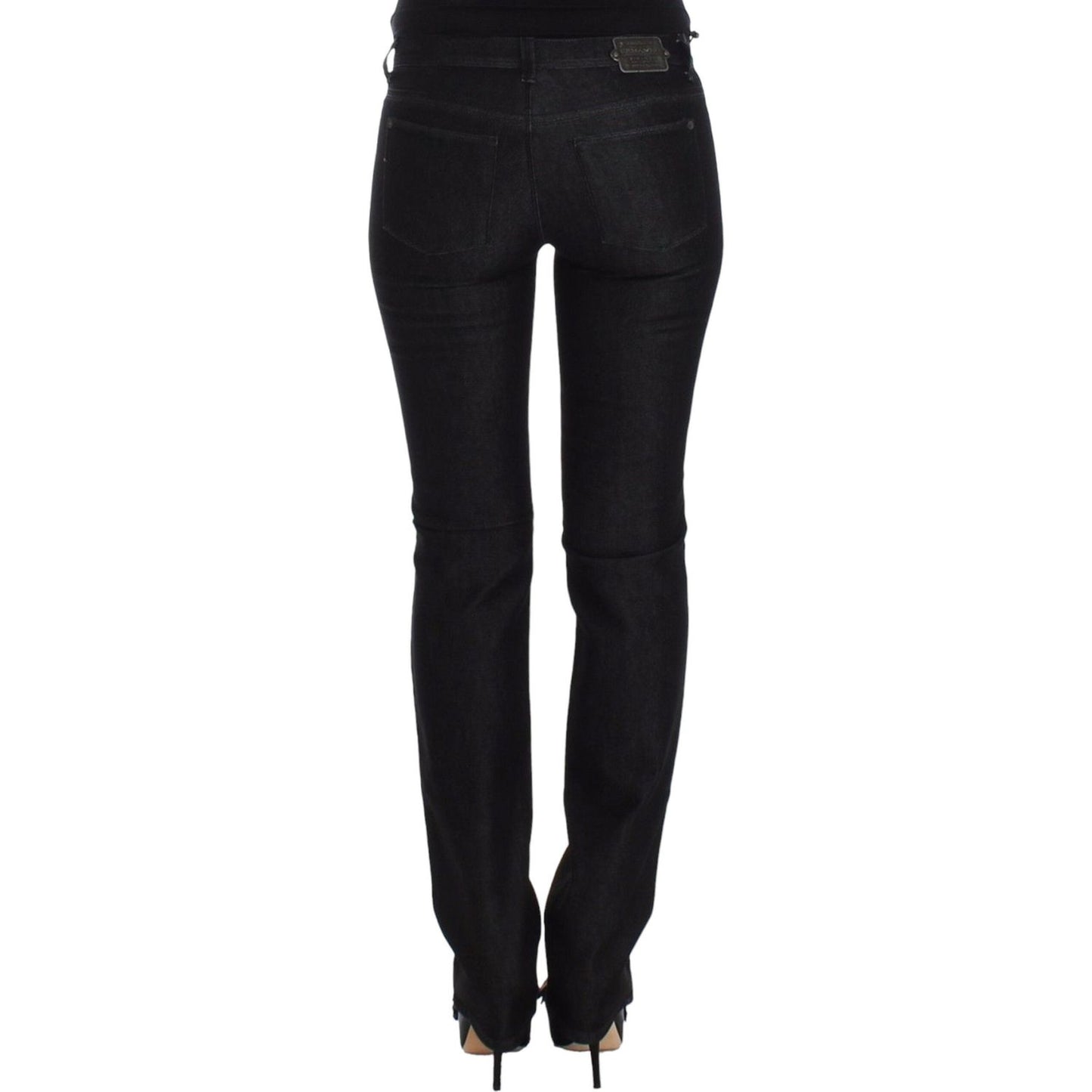 Ermanno Scervino Chic Black Slim Skinny Jeans Jeans & Pants black-slim-jeans-denim-pants-skinny-leg-stretch-1