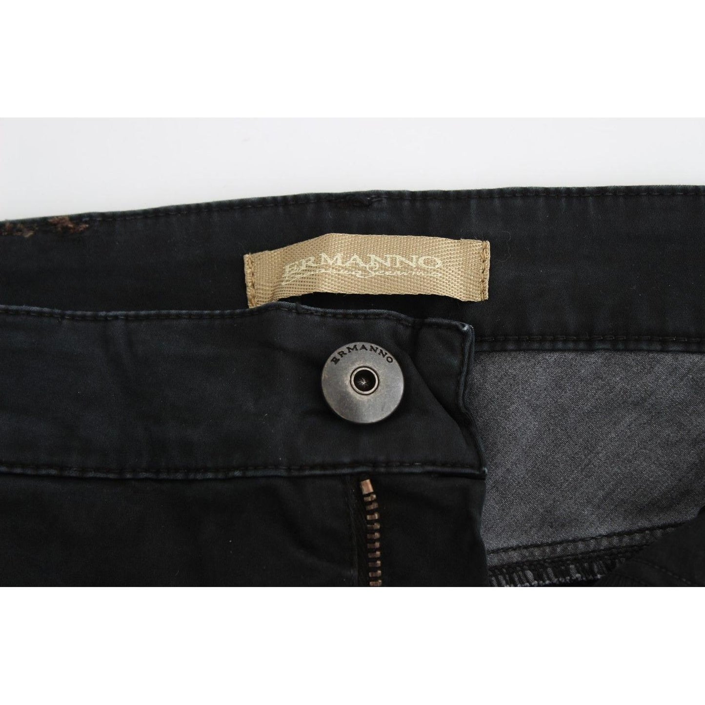 Sleek Black Slim Leg Designer Jeans