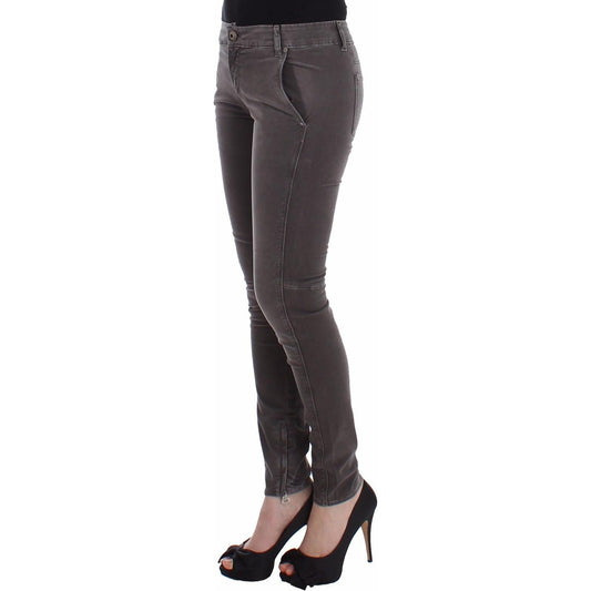 Chic Gray Slim Leg Jeans - Elegance Meets Comfort