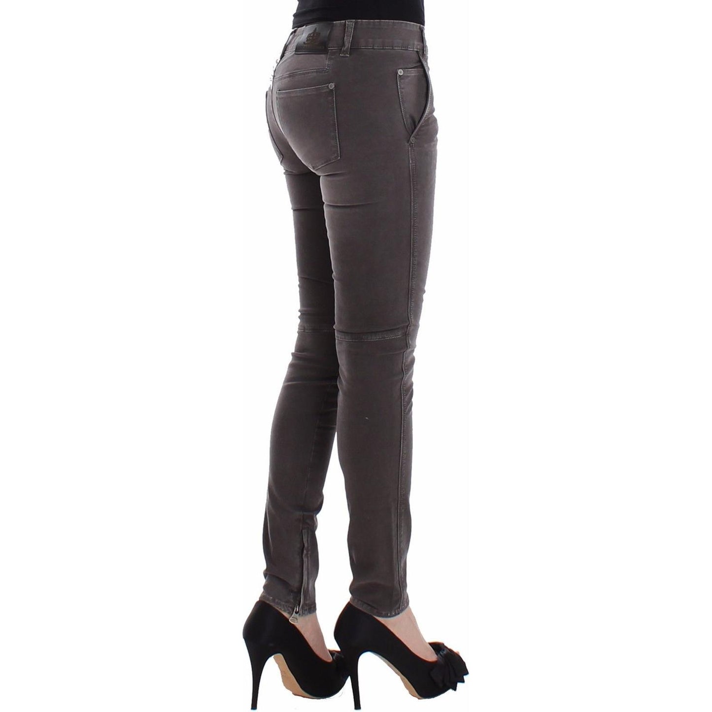 Chic Gray Slim Leg Jeans - Elegance Meets Comfort