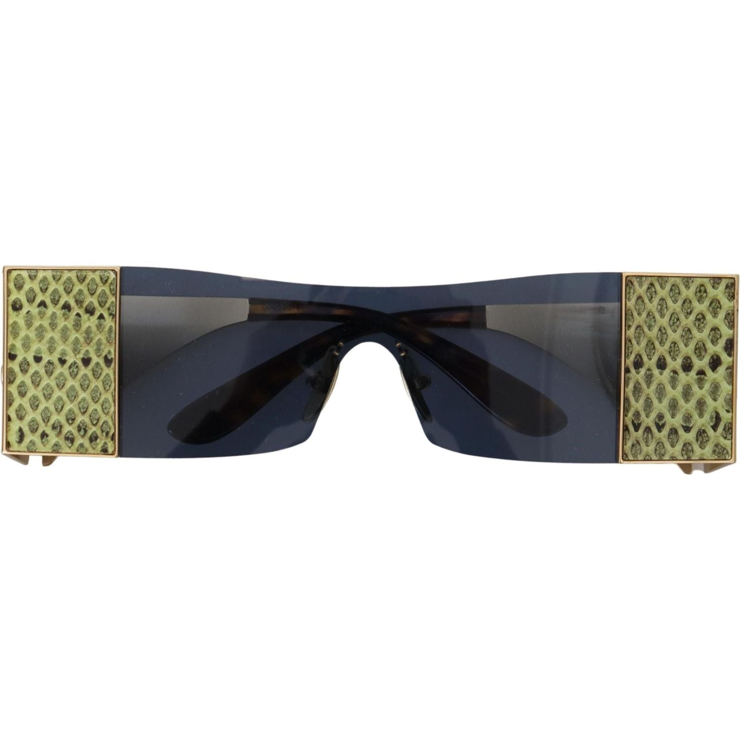 Dolce & Gabbana Gold Metal Rectangle Shades DG2263 Sunglasses