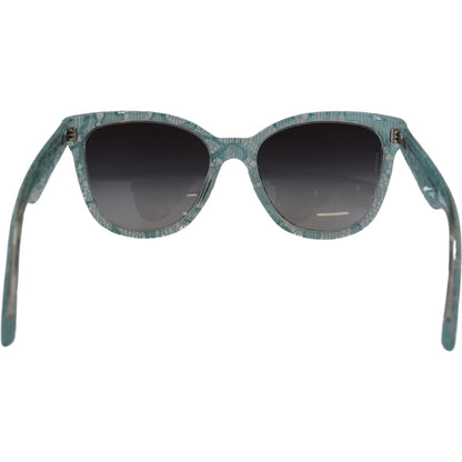 Dolce & Gabbana Blue Lace Acetate Crystal Round DG4190 Sunglasses
