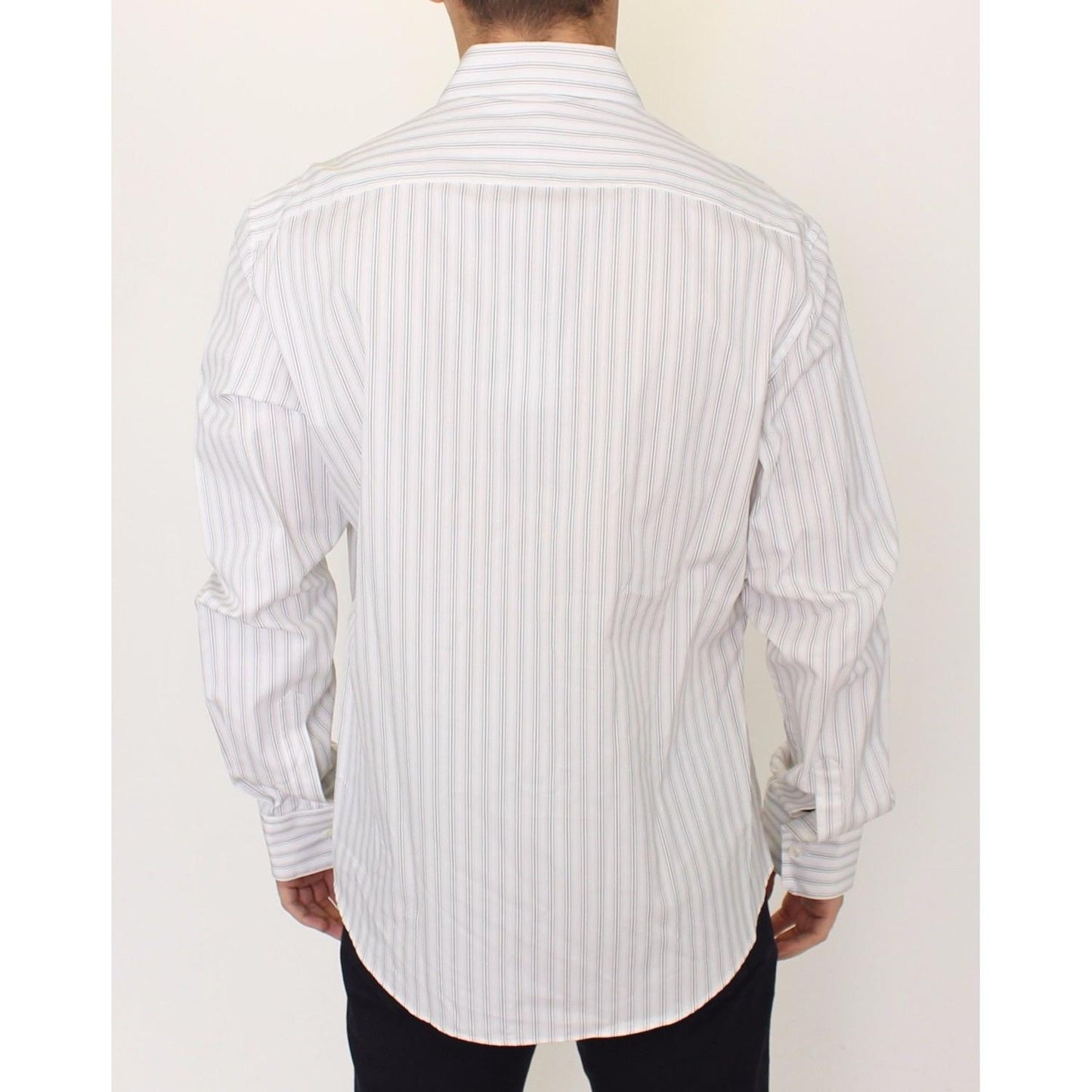 Elegant Striped Cotton Casual Shirt