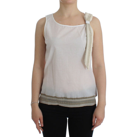 Ermanno Scervino White Top Blouse Tank Shirt Sleeveless