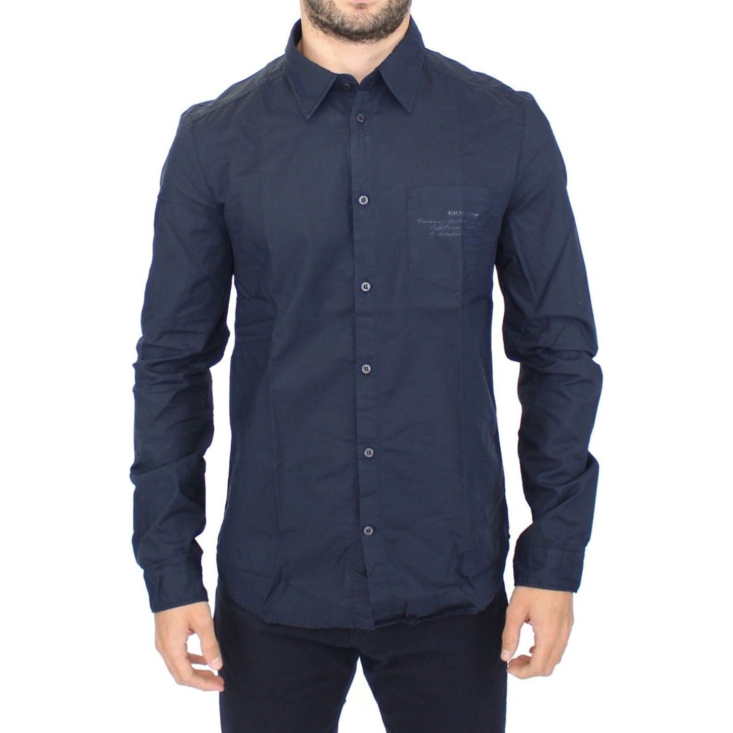 Stunning Blue Cotton Casual Shirt