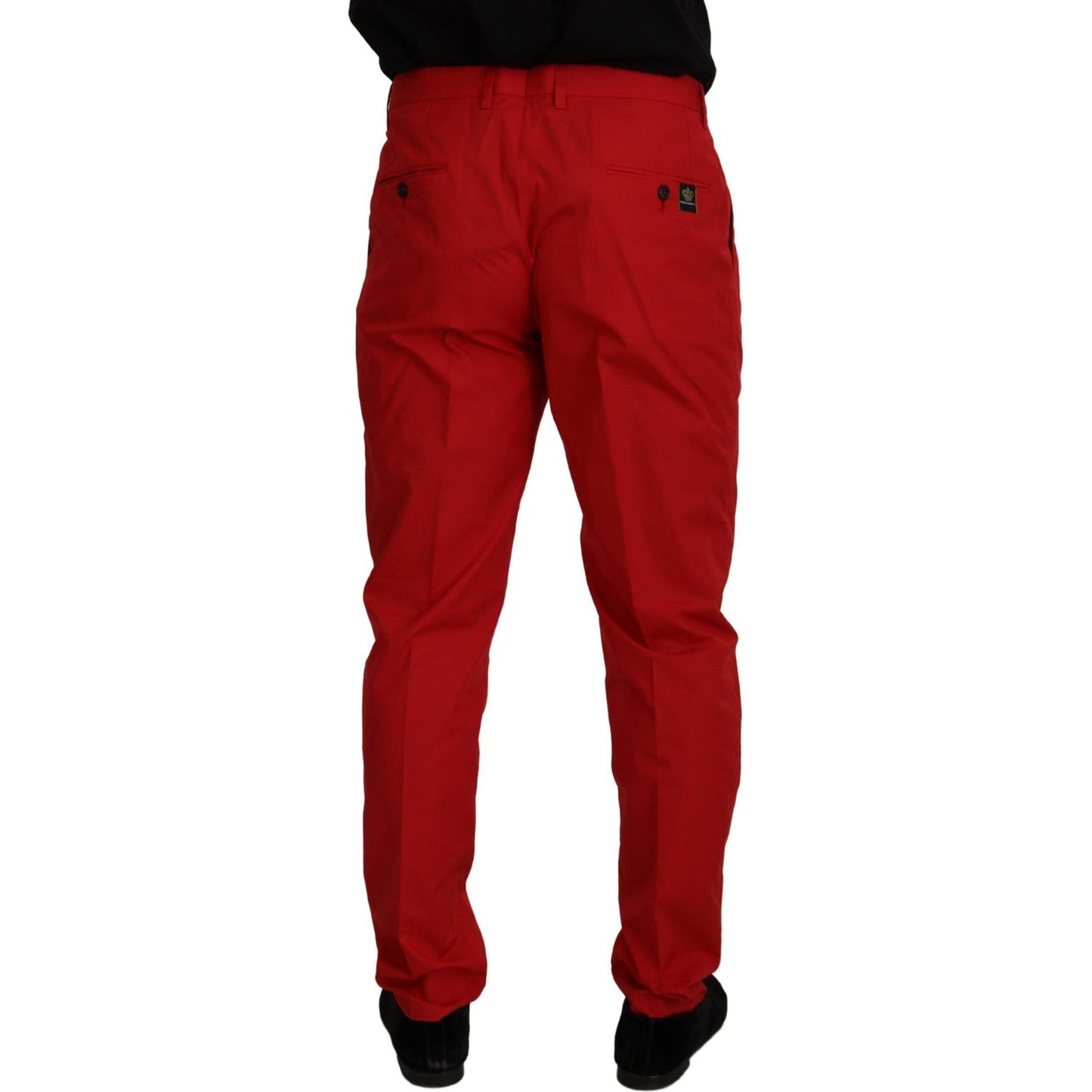 Elegant Slim Fit Crimson Chinos