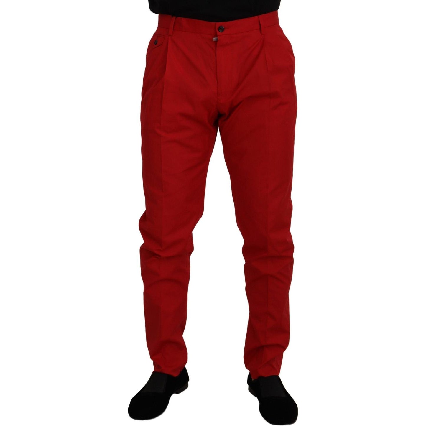 Elegant Slim Fit Crimson Chinos