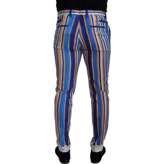 Sleek Striped Slim Fit Chinos Dolce & Gabbana