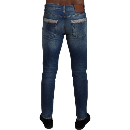 Elegant Slim Fit Italian Denim Jeans