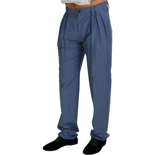 Elegant Regular Fit Dress Pants in Blue