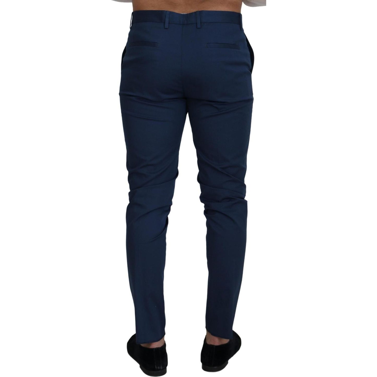 Elegant Slim Fit Chinos in Blue