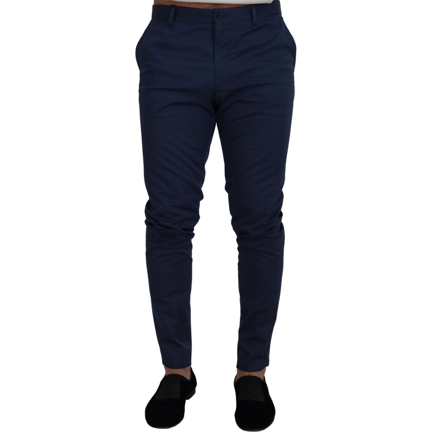 Elegant Slim Fit Chinos in Blue