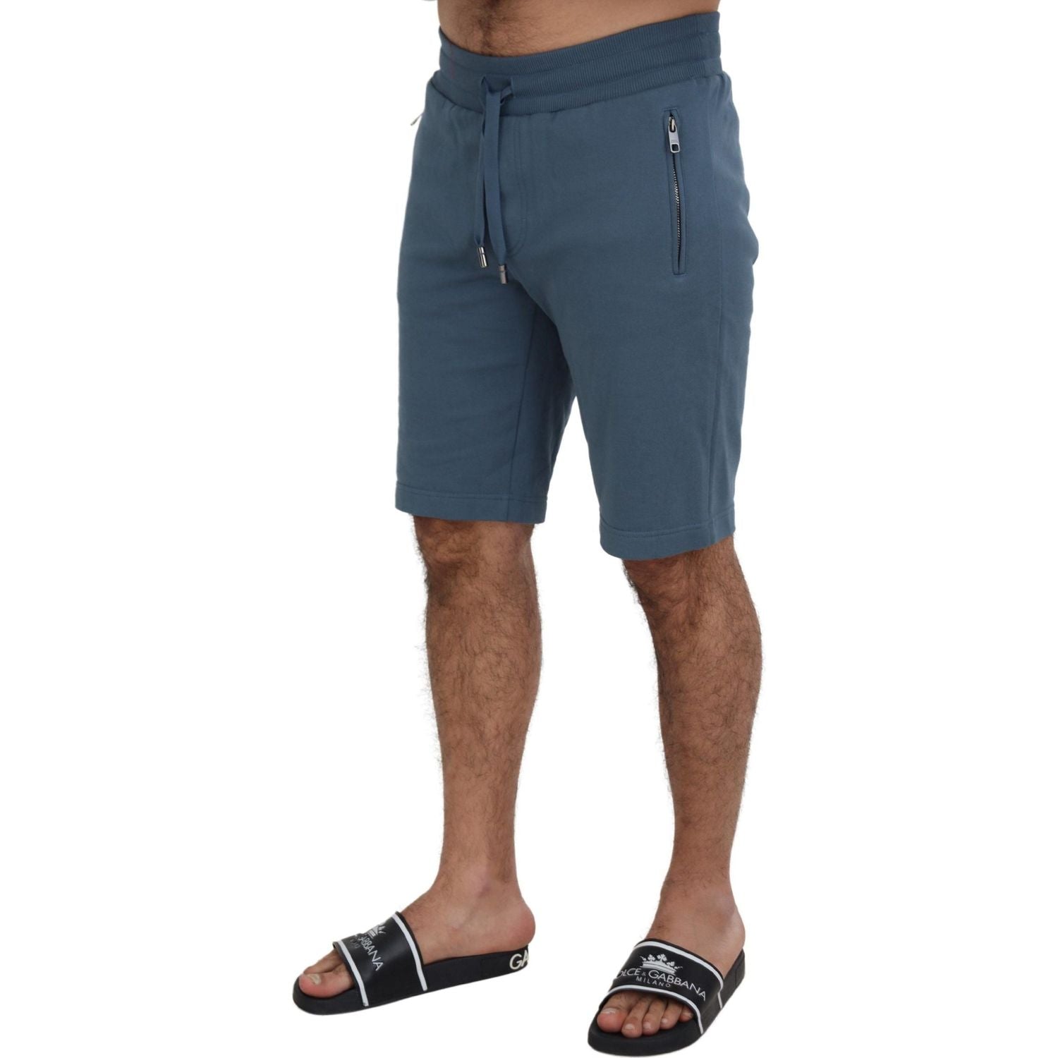 Dolce & Gabbana Blue Cotton Bermuda Casual Mens Shorts