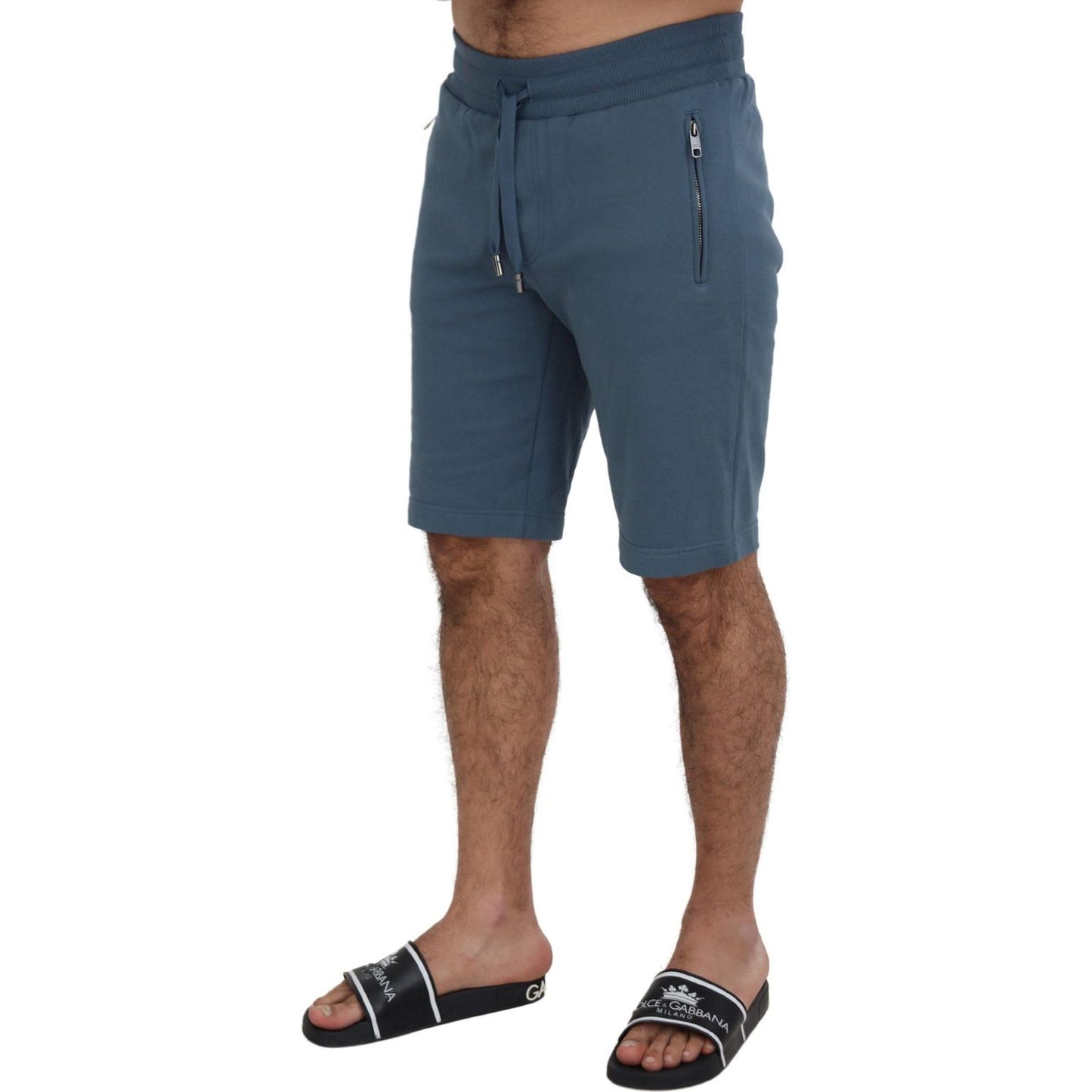 Elegant Blue Bermuda Shorts - Regular Fit