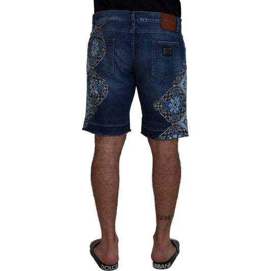 Elegant Slim Fit Denim Shorts