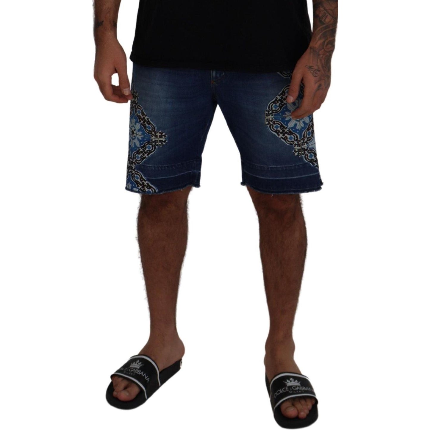 Elegant Slim Fit Denim Shorts