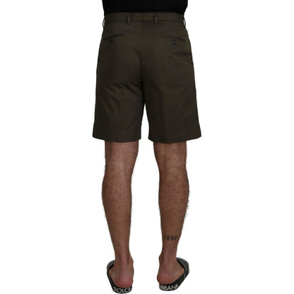 Dolce & Gabbana Green Chinos Cotton Casual Shorts Shorts