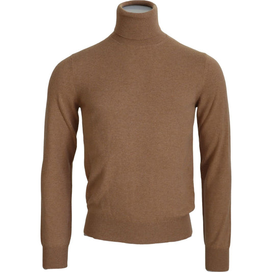 Dolce & Gabbana Beige Cashmere Turtleneck Pullover Sweater MAN SWEATERS Dolce & Gabbana